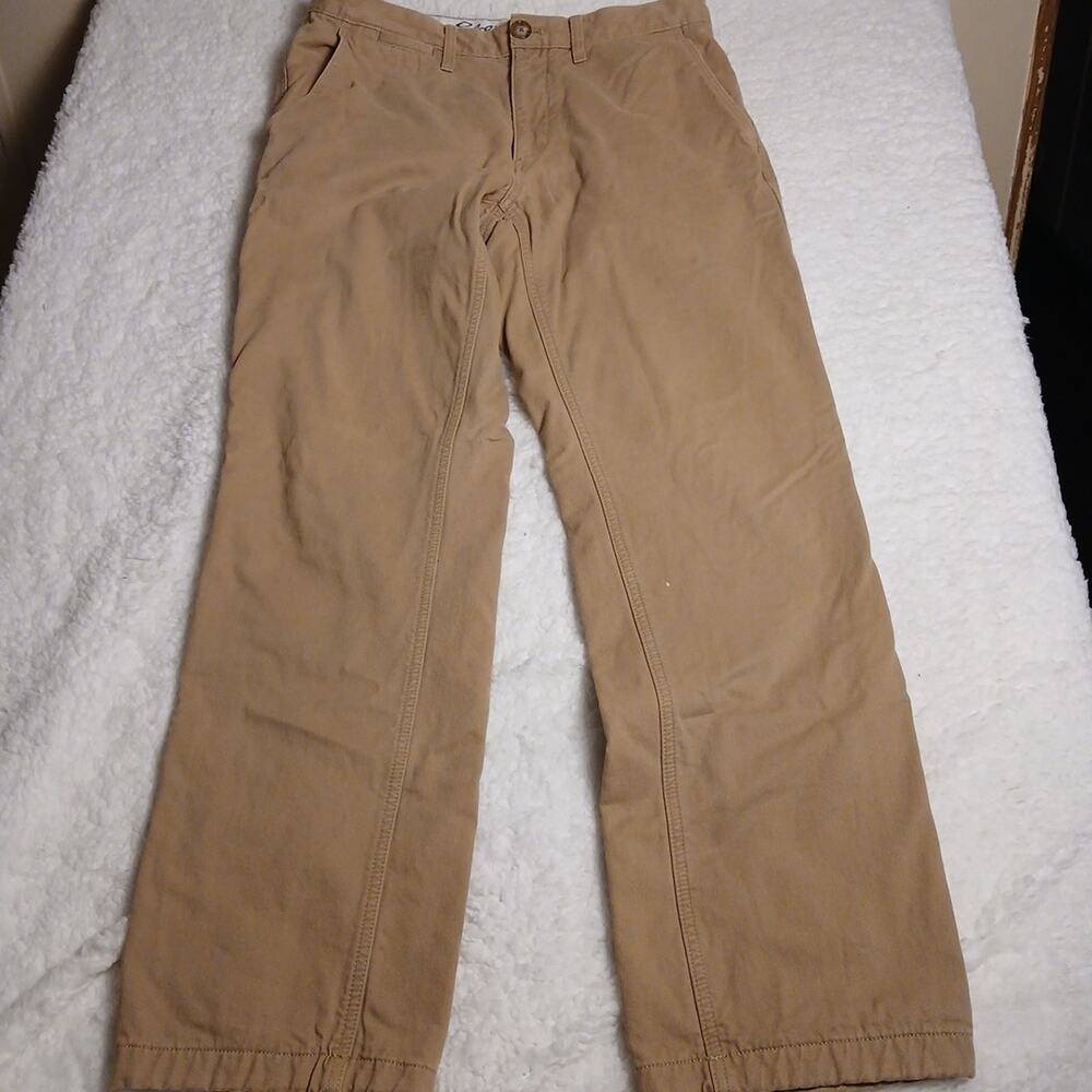 Eddie Bauer Flannel Lined Khaki Pants Mens Size 32x32 EUC 5pocket